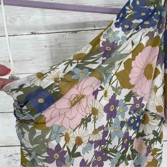 ASTR the Label Santorini Off White Retro Floral Midi Dress Size XS One Shoulder - Picture 6 of 13